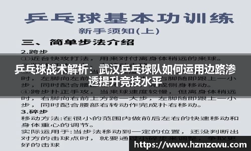 乒乓球战术解析：武汉乒乓球队如何运用边路渗透提升竞技水平